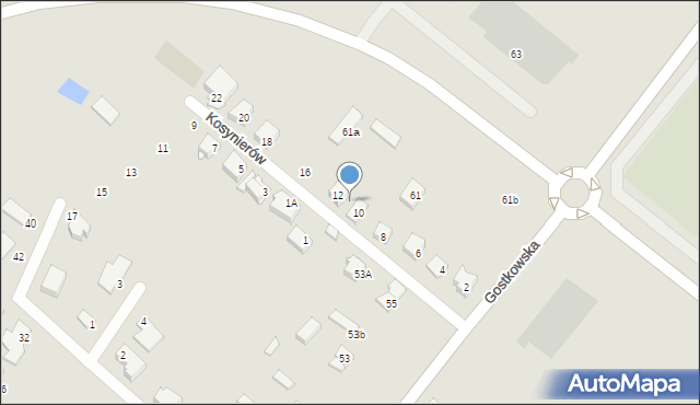 Ciechanów, Kosynierów, 12/14, mapa Ciechanów