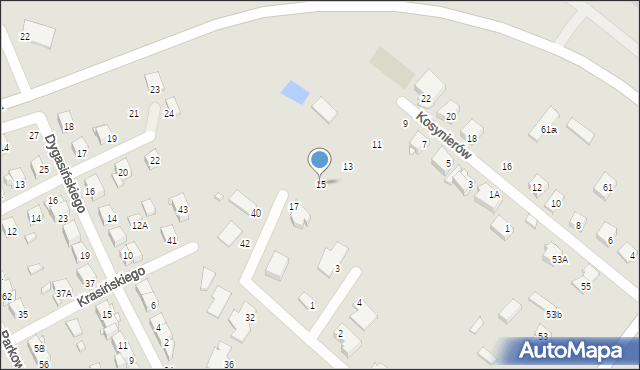 Ciechanów, Kosynierów, 15, mapa Ciechanów