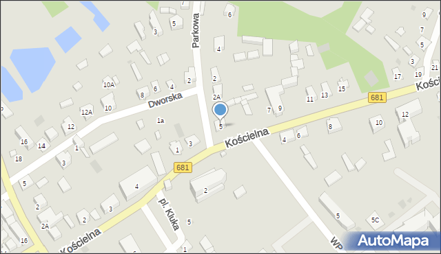 Ciechanowiec, Kościelna, 5, mapa Ciechanowiec