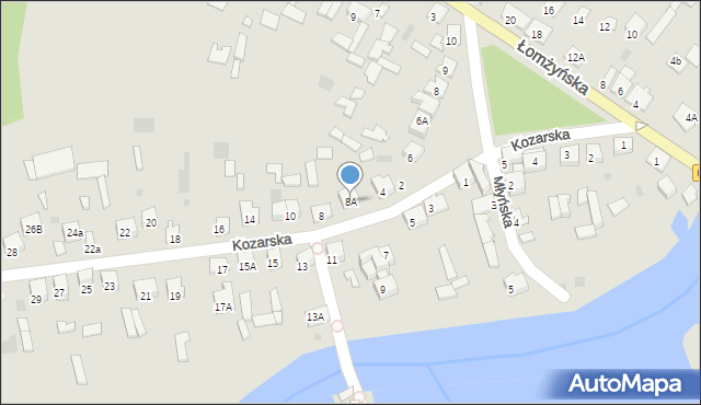 Ciechanowiec, Kozarska, 8A, mapa Ciechanowiec