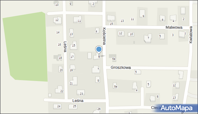 Ciecierzyce, Kościelna, 6, mapa Ciecierzyce