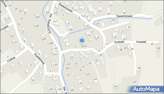 Cięcina, Kowali, 5, mapa Cięcina