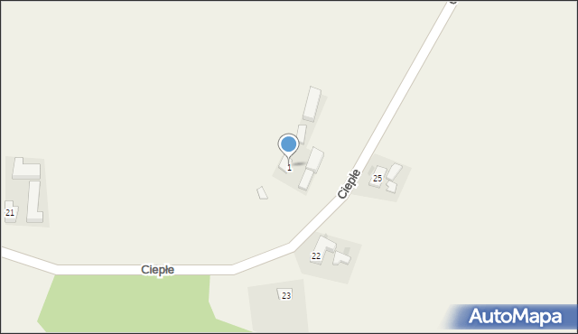 Ciepłe, Kotło, 1, mapa Ciepłe