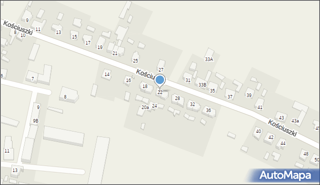 Cieszków, Kościuszki Tadeusza, gen., 22, mapa Cieszków