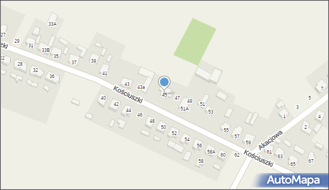 Cieszków, Kościuszki Tadeusza, gen., 45, mapa Cieszków