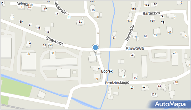 Cieszyn, Kościuszki Tadeusza, gen., 3, mapa Cieszyna