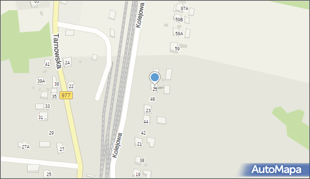 Ciężkowice, Kolejowa, 25, mapa Ciężkowice