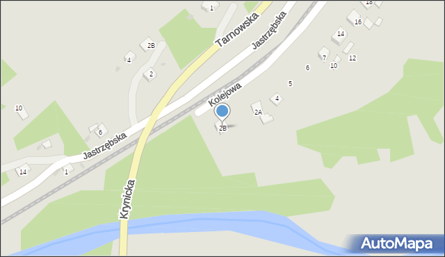 Ciężkowice, Kolejowa, 2B, mapa Ciężkowice