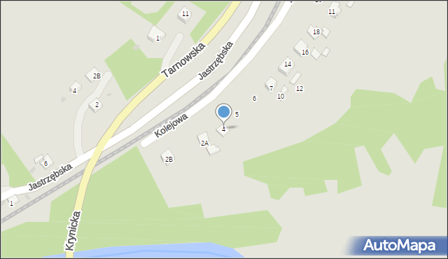 Ciężkowice, Kolejowa, 4, mapa Ciężkowice