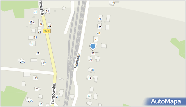 Ciężkowice, Kolejowa, 42, mapa Ciężkowice