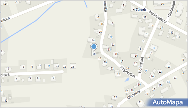 Cisek, Kopernika Mikołaja, 16, mapa Cisek