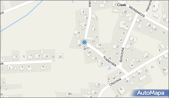 Cisek, Kopernika Mikołaja, 18, mapa Cisek