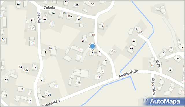 Cisek, Kosmonautów, 8, mapa Cisek