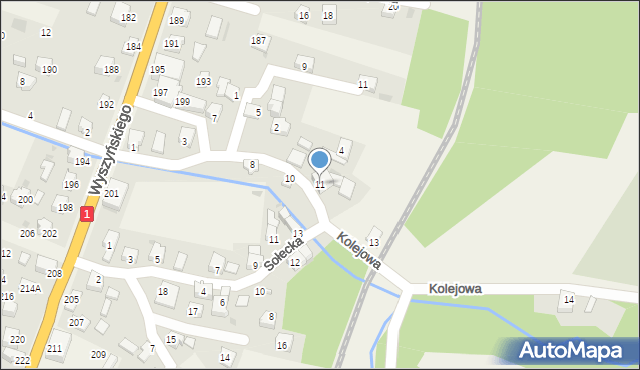 Cisiec, Kolejowa, 11, mapa Cisiec