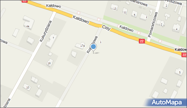 Cisy, Koperkowa, 3, mapa Cisy