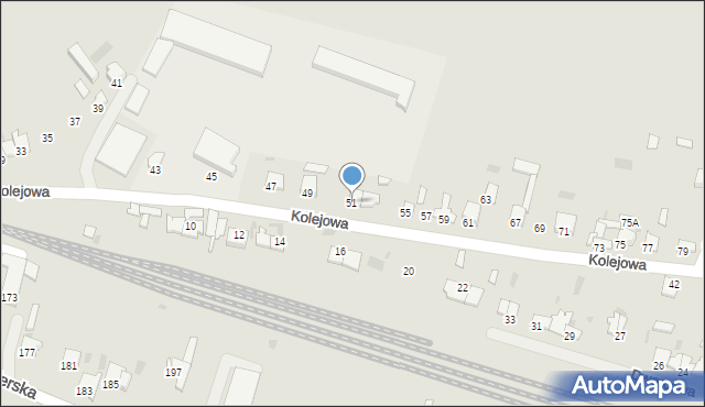 Ćmielów, Kolejowa, 51, mapa Ćmielów