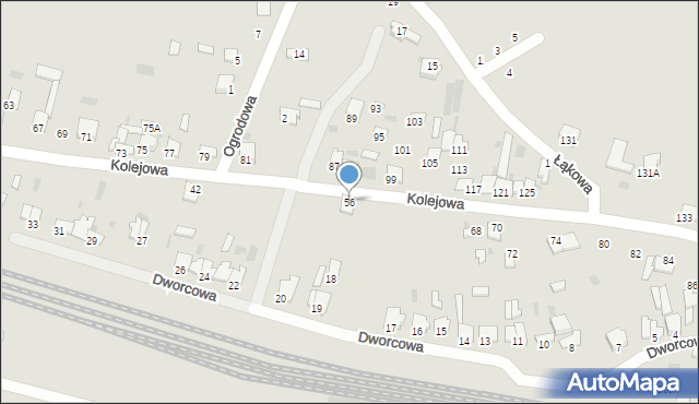 Ćmielów, Kolejowa, 56, mapa Ćmielów