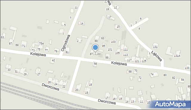 Ćmielów, Kolejowa, 91, mapa Ćmielów