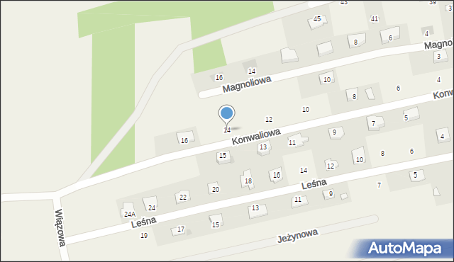 Ćmiłów, Konwaliowa, 14, mapa Ćmiłów