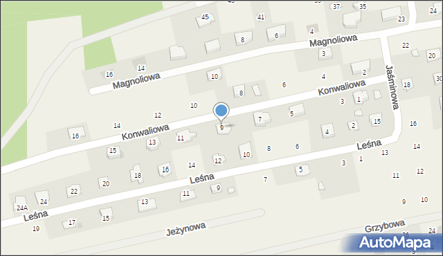 Ćmiłów, Konwaliowa, 9, mapa Ćmiłów