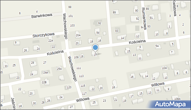 Ćmiłów, Kościelna, 17, mapa Ćmiłów