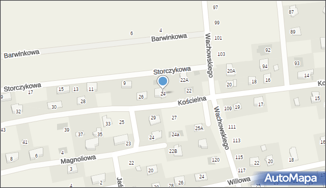 Ćmiłów, Kościelna, 24, mapa Ćmiłów