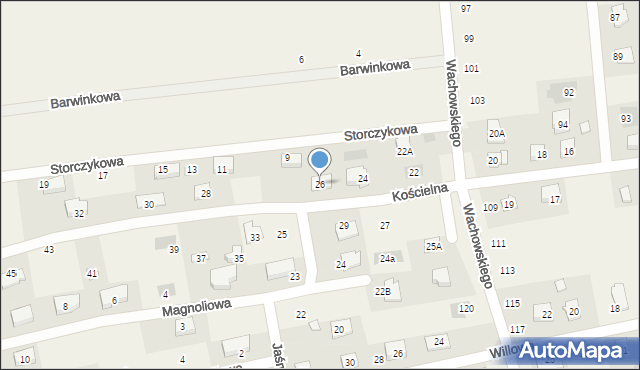 Ćmiłów, Kościelna, 26, mapa Ćmiłów