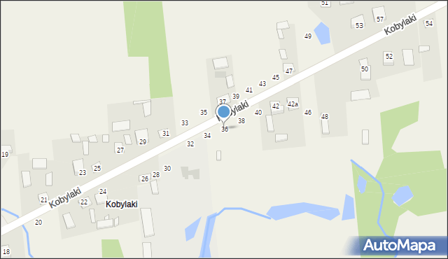 Ćmińsk, Kobylaki, 36, mapa Ćmińsk