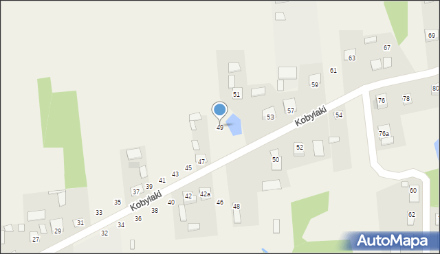 Ćmińsk, Kobylaki, 49, mapa Ćmińsk