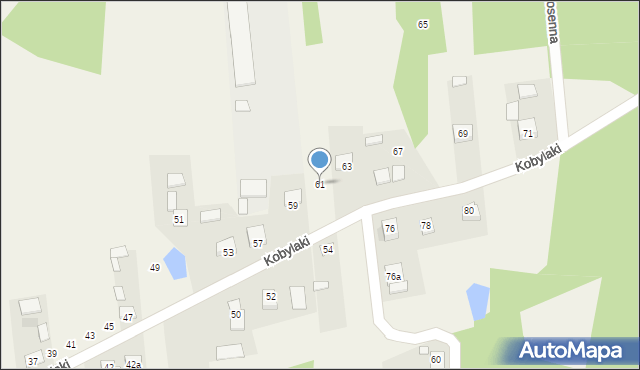 Ćmińsk, Kobylaki, 61, mapa Ćmińsk