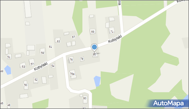 Ćmińsk, Kobylaki, 80, mapa Ćmińsk