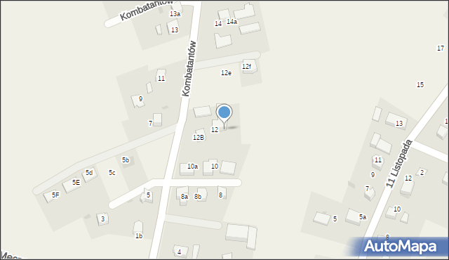 Ćwiklice, Kombatantów, 12A, mapa Ćwiklice