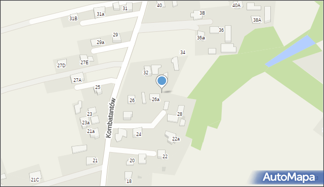 Ćwiklice, Kombatantów, 30, mapa Ćwiklice