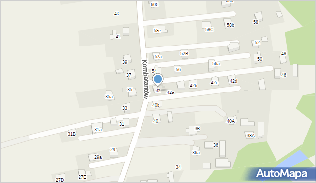 Ćwiklice, Kombatantów, 42, mapa Ćwiklice