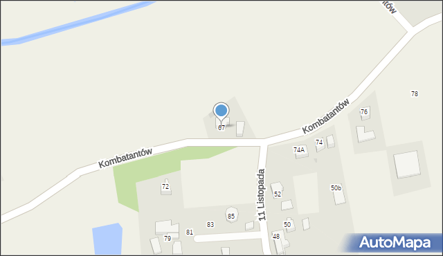 Ćwiklice, Kombatantów, 67, mapa Ćwiklice