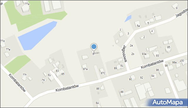 Ćwiklice, Kombatantów, 87, mapa Ćwiklice