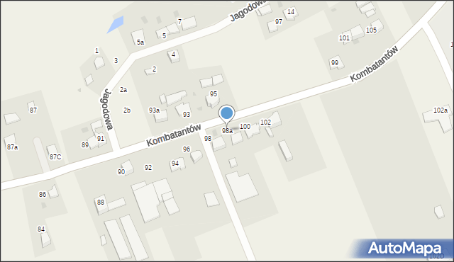 Ćwiklice, Kombatantów, 98a, mapa Ćwiklice