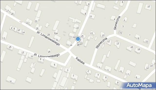 Cybinka, Kościuszki Tadeusza, gen., 19, mapa Cybinka