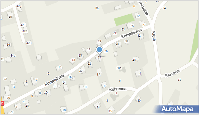 Czaniec, Konwaliowa, 24, mapa Czaniec