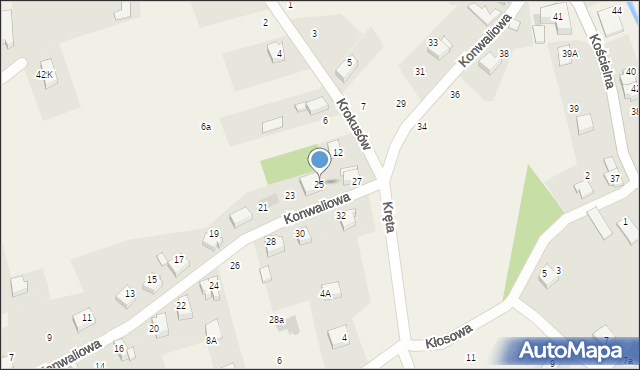 Czaniec, Konwaliowa, 25, mapa Czaniec