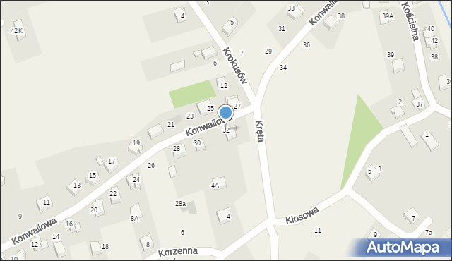 Czaniec, Konwaliowa, 32, mapa Czaniec