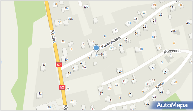 Czaniec, Konwaliowa, 8, mapa Czaniec