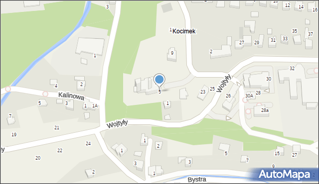 Czaniec, Kościelna, 5, mapa Czaniec