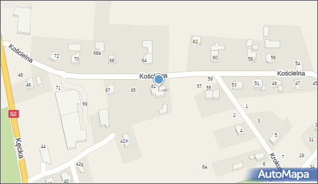 Czaniec, Kościelna, 63, mapa Czaniec