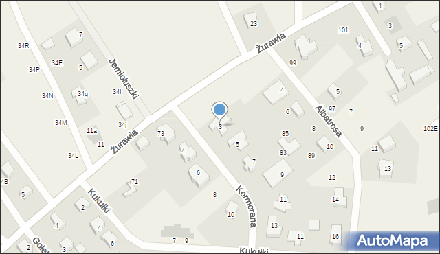 Czaple, Kormorana, 3, mapa Czaple