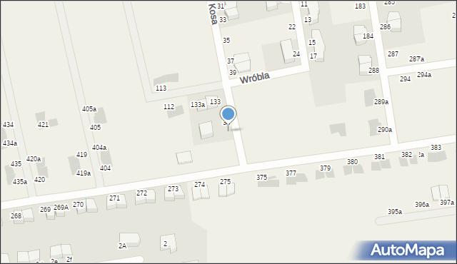 Czaple, Kosa, 36, mapa Czaple