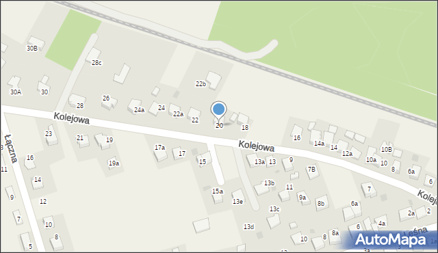 Czarków, Kolejowa, 20, mapa Czarków