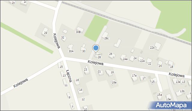 Czarków, Kolejowa, 28b, mapa Czarków