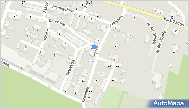 Czarne, Kolejowa, 8, mapa Czarne