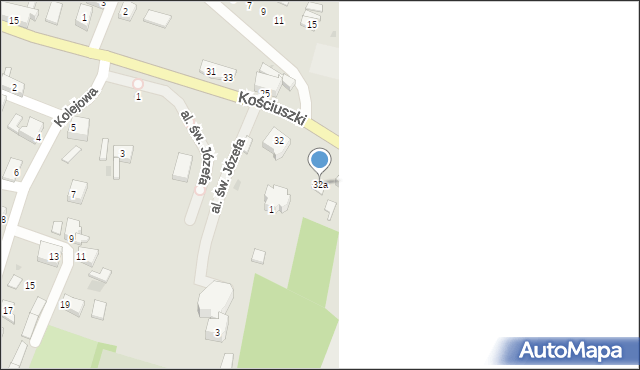 Czarne, Kościuszki Tadeusza, gen., 32a, mapa Czarne